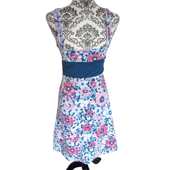 Patagonia Margot Dress Dewdrop Flower Pink Blue White Sundress Women's Small - Picture 5 of 9